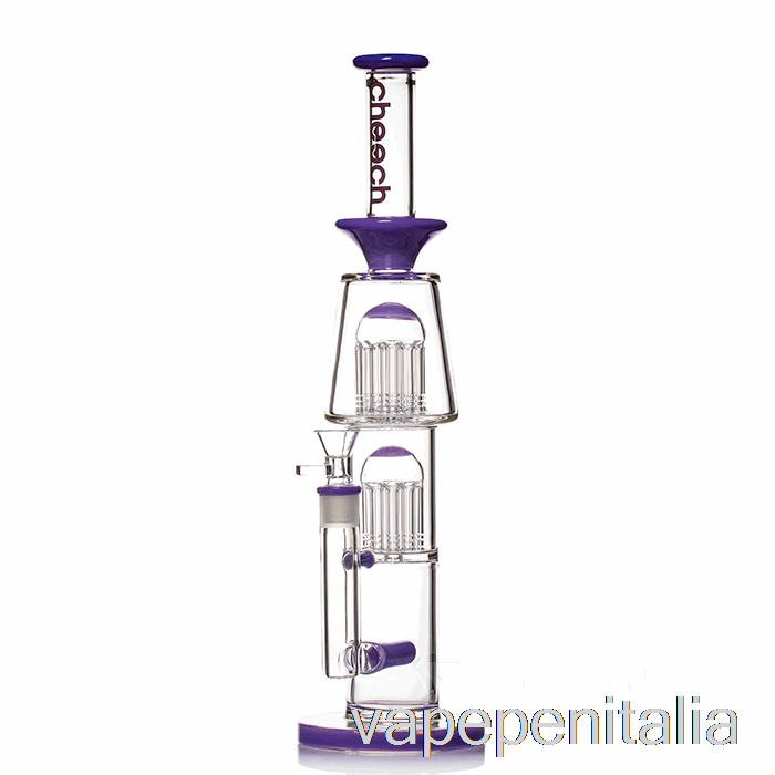 Vape In Italia Cheech Glass Dual Tree Bong In Linea Viola
